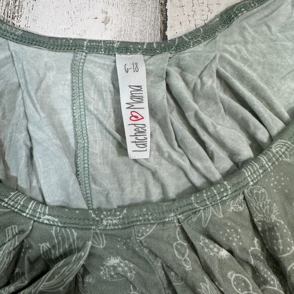 Latched Mama Tank Sleepwear Dress – Succulent Cactus Print – Size 6–18 w Pockets - Picture 3 of 7
